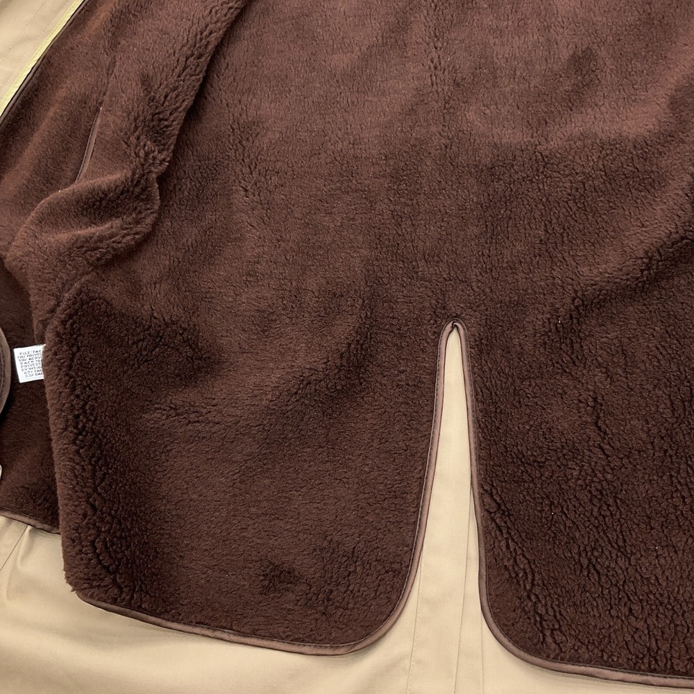 London Fog Trench Maincoats Men 42S Tan Rain Overcoat Career Classic USA VTG - Picture 10 of 15